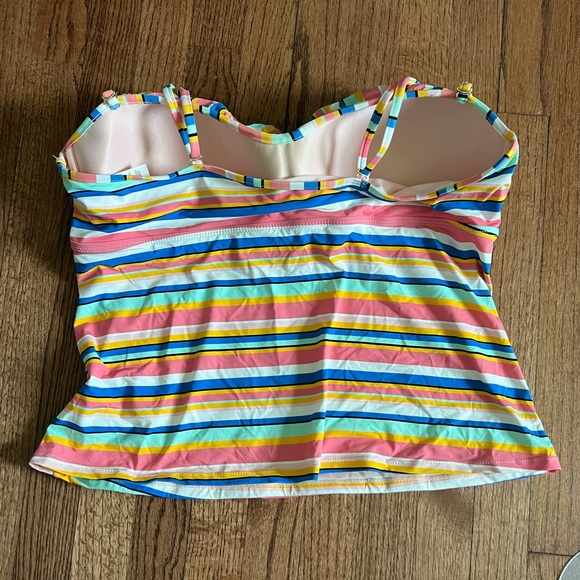 Striped multi colored tankini top - Picture 4 of 4